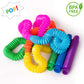 nutty toys Pop Tubes - Sensory Fidget Toys for Kids - Large 8 Pack - Multicolored Plastic - Ideal for ADHD and Autism - Fun Easter Gift