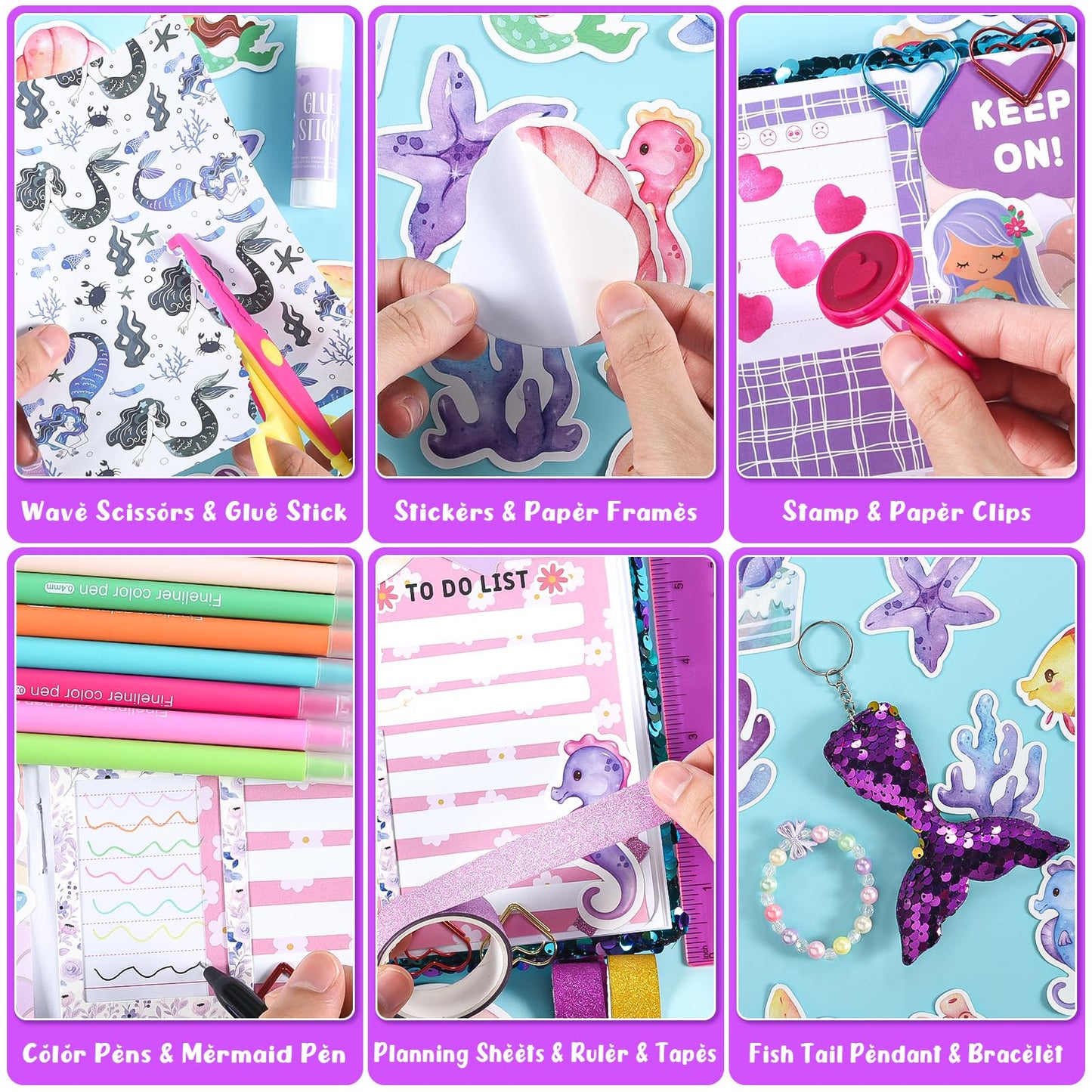 2-Pack Diy Journal Kit For Girls Ages 8-12 13 14 Year Olds, Birthday Gifts For Teen Girls, 110Pcs Art Crafts Scrapbook Supplies