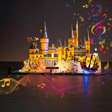 Vonado Light Compatible With Lego Hogwarts Castle And Grounds 76419, Music Version Creative Lighting Set Accessories Compatible With Lego 76419 For Fans (Lights Only, No Models)