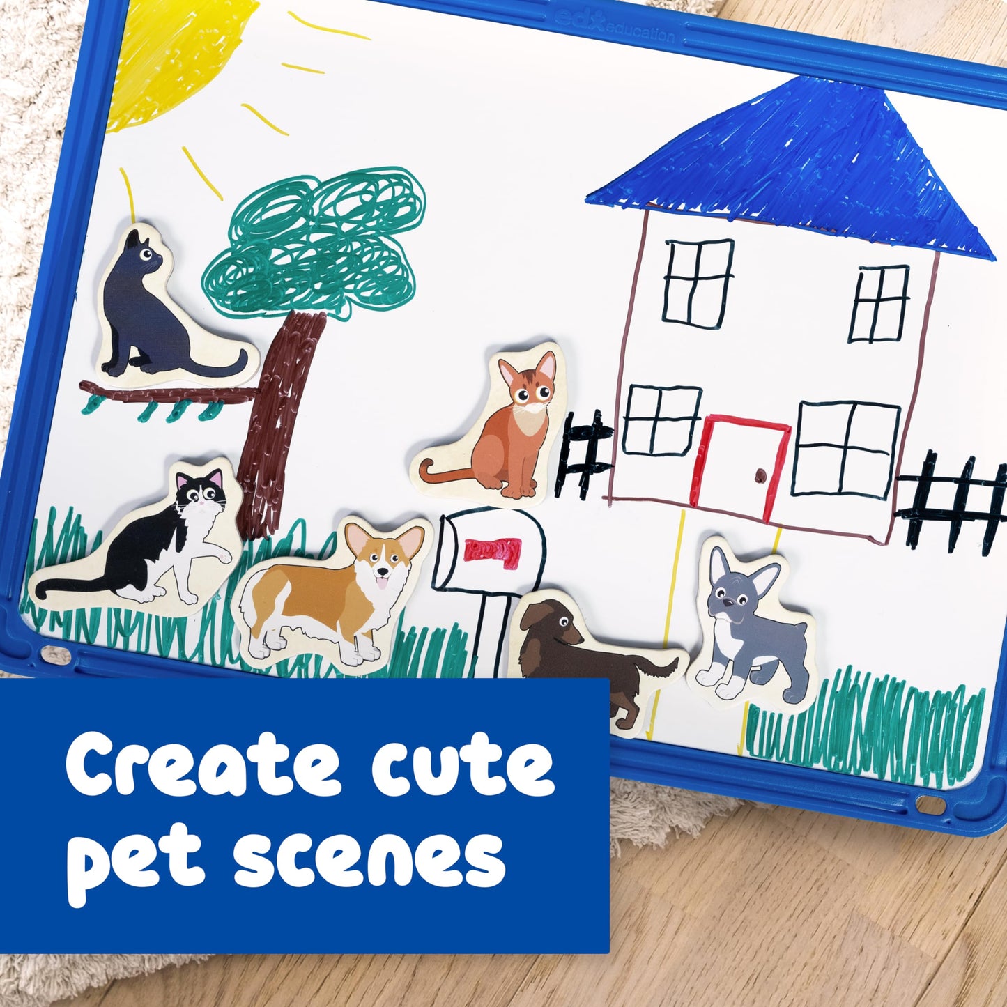 Spark & Wow Wooden Magnets - Cats & Dogs - Set Of 20