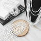 YAXINRUI 144 PCS White Mardi Gras Beads, 33'' White Bead Necklaces Party Costume Necklace Round Parade Throw Beads in Bulk for M