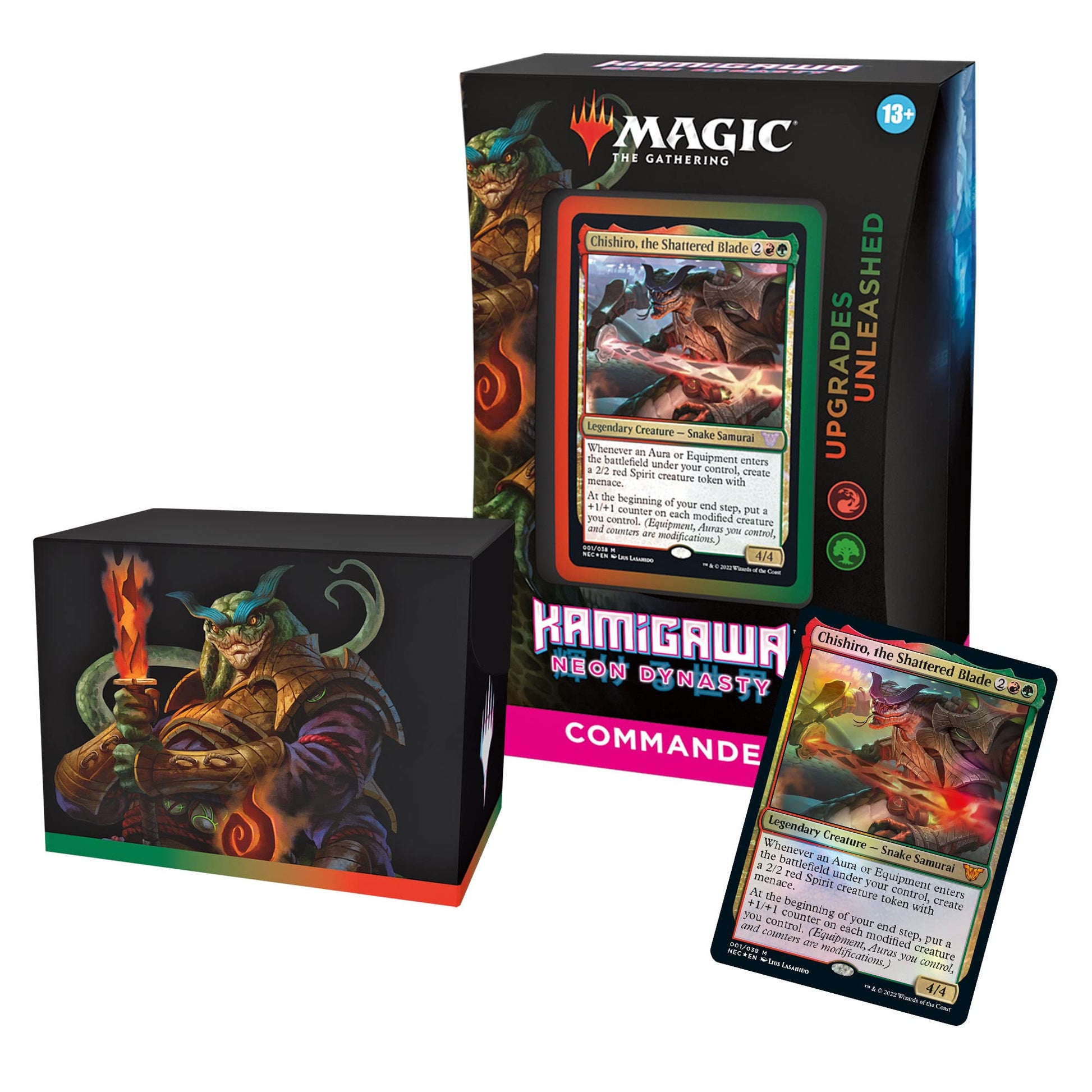 Magic The Gathering Kamigawa: Neon Dynasty Commander Deck  Upgrades Unleashed (RedGreen)