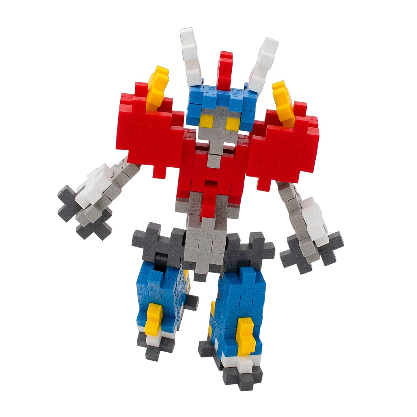 PLUS PLUS 3D Puzzle Kit - 70 Interlocking Pieces STEM Building Blocks, Mecha Robot, Plastic, Model P5110