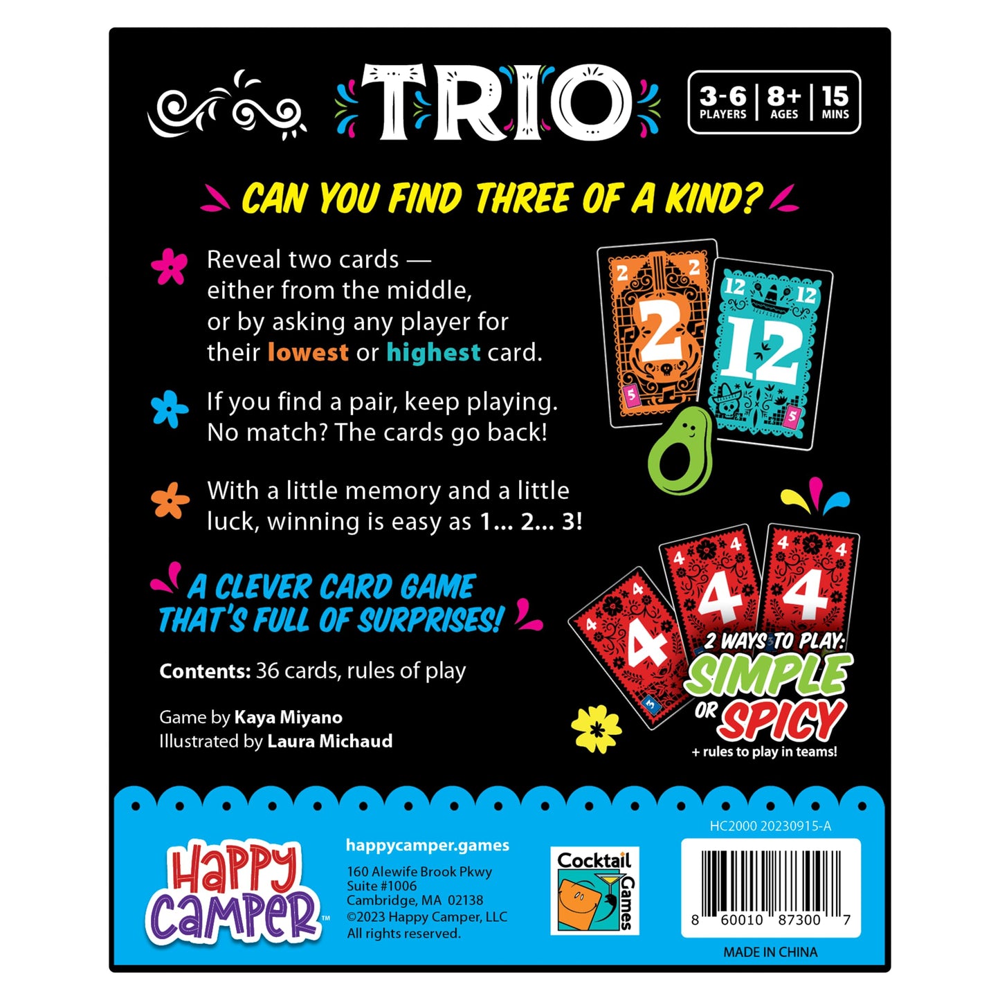 Happy Camper Trio Game Hottest New Family Game | Award-Winning | Game Of The Year In France | Perfect Stocking Stuffer | Great F
