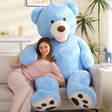 Maogolan Giant Teddy Bear Plush 6 Feet, Cute Valentines Day Teddy Bear Stuffed Animal With Smiling Face, Gift For Girlfriend Boyfriend Wife On Anniversary,Christmas Long Distance