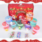 9 Pack Christmas Slime Kit, With 3 Butter Slime And 3 Cloud Slime And 3 Clear Slime, Soft & Non-Sticky, Birthday Gifts For Girls