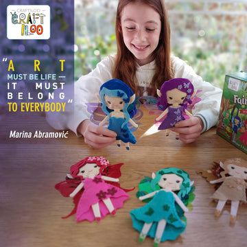 Craftiloo Fairy Elves Sewing Kit For Kids, Fun And Educational Fairytale Craft Set For Boys And Girls Age 7-12, Sew Your Own Fel
