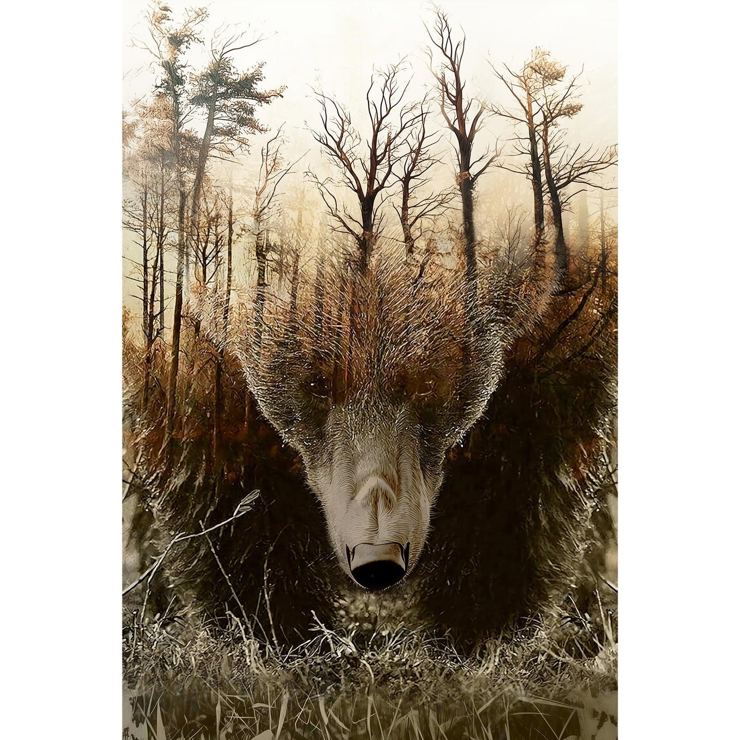 WOZUIBAN mature-themed Puzzle Classic Jigsaw Puzzle 1000 Pieces Wooden Puzzle DIY Forest Map Bear Modern Home Decor Unique Gift Intellectual Game 75x50cm