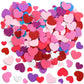 SEPGLITTER Heart Foam Stickers, 600Pcs Valentines Day Glitter Matte Love Heart Shaped Self Adhesive Foam Stickers Decals for Ki