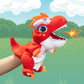 Cuteoy Plush Red T-Rex Hand Puppet Stuffed Animal Toy Open Movable Mouth Creative Role Play Storytelling Dinosaur Plushies Gifts For Kids Toddlers Birthday Christmas