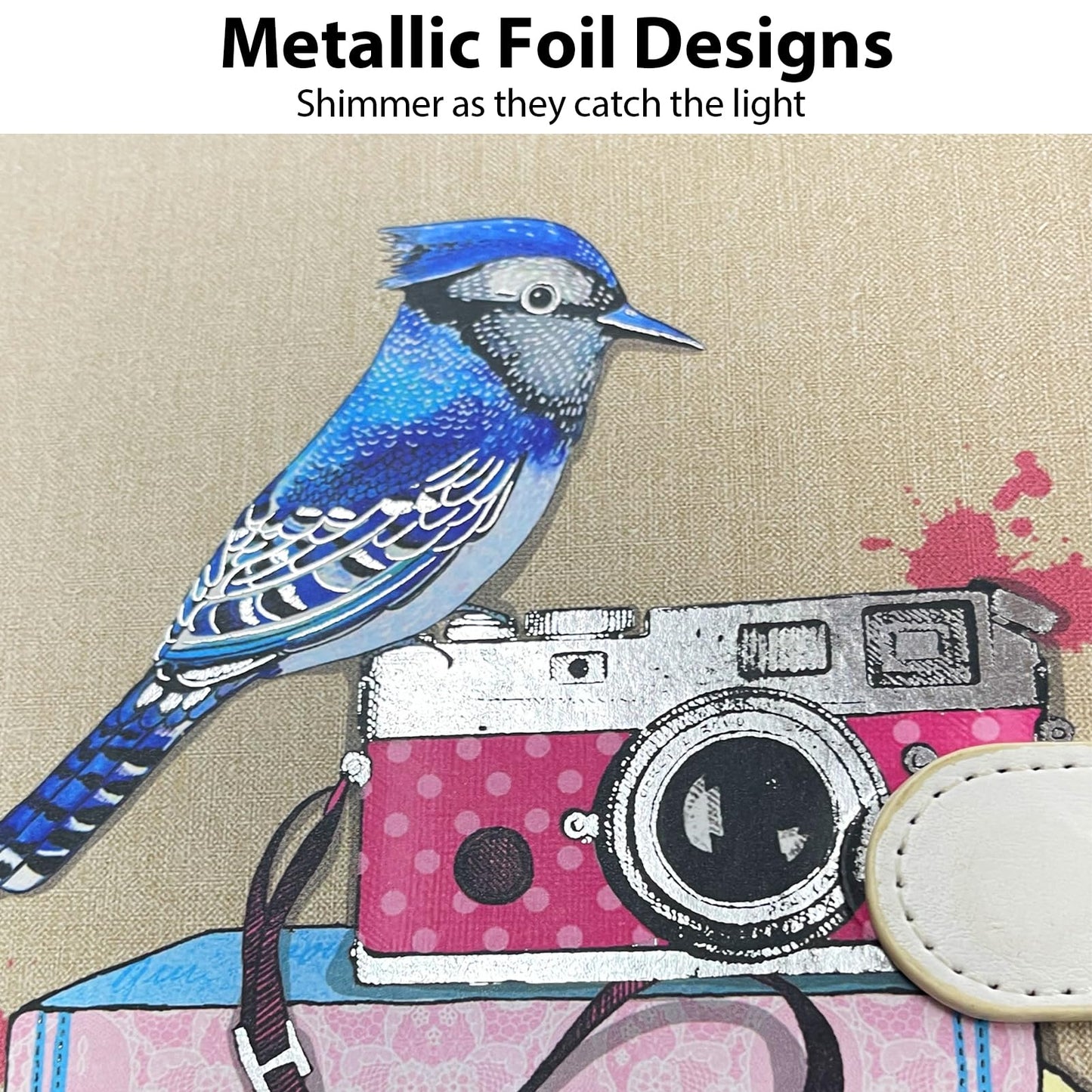 Dwiyittn Cute Bluejay Diary With Magnetic Closure - Journal For Girls, Includes Pen & 192 Lined Pages - Birthday Gift For Kids