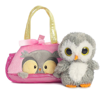 Aurora® Fashionable Fancy Pals™ Peek-A-Boo Owl Stuffed Animal - On-The-Go Companions - Stylish Accessories - Multicolor 7 Inches