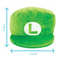 Club Mocchi Mocchi Mario Kart Plushies - Luigi Hat Plushie - Squishy Mario Toys - Collectible Mario Figures And Cute Stuffed Animals - Holiday Gifts And Stocking Stuffers For Kids - 15 Inch