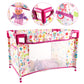 Deao Kids Baby Doll Stroller Nursery Role Play Set With A Variety Of Feeding Toy And Play Mat Travel Cot Baby Carrier Stroller A