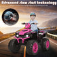 Honey Joy 12V Ride On Atv, 4-Wheeler Battery Powered Toddler Quad, 2 Speeds, Led Headlights, Slow Start, Horn, Music, Treaded Tires, Electric Ride On Toy For Kids(Pink)