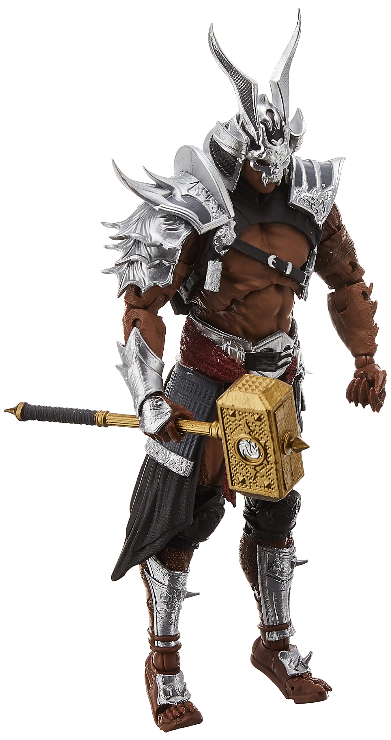 Mcfarlane Toys Mortal Kombat Shao Kahn (Platinum Kahn) 7' Action Figure With Accessories
