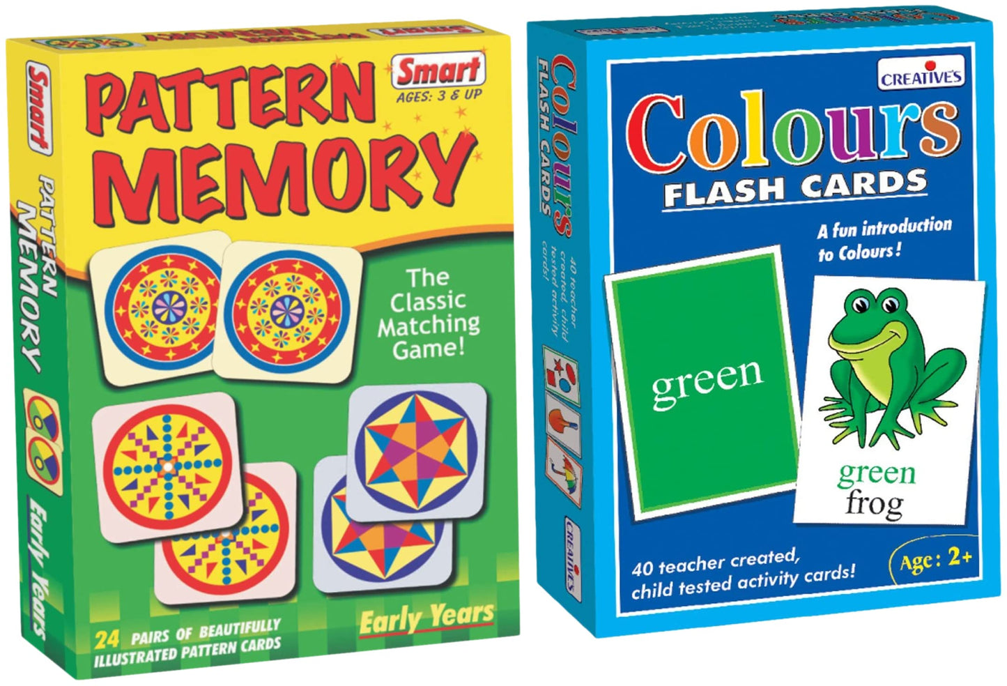 Smart Pattern Memory Educational Games & Puzzle, Multicolour, Ages 2+ & CreativeS Colours Flash Cards, Early Learning, Educatio