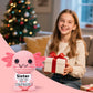 OkiyiD Mini Funny Crochet Axolotl Love Gifts for Sister  Small Handmade Axolotl Toy with 'I Love You A LOT' Card  Heartwarming Birthday Xmas Graduation Gifts from Sisters