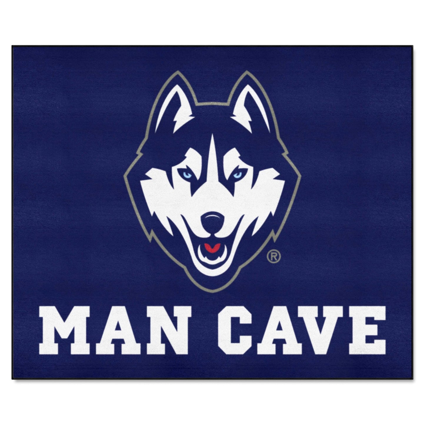 FANMATS 17299 UConn Huskies Man Cave Tailgater Rug - 5ft. x 6ft. Sports Fan Area Rug, Home Decor Rug and Tailgating Mat