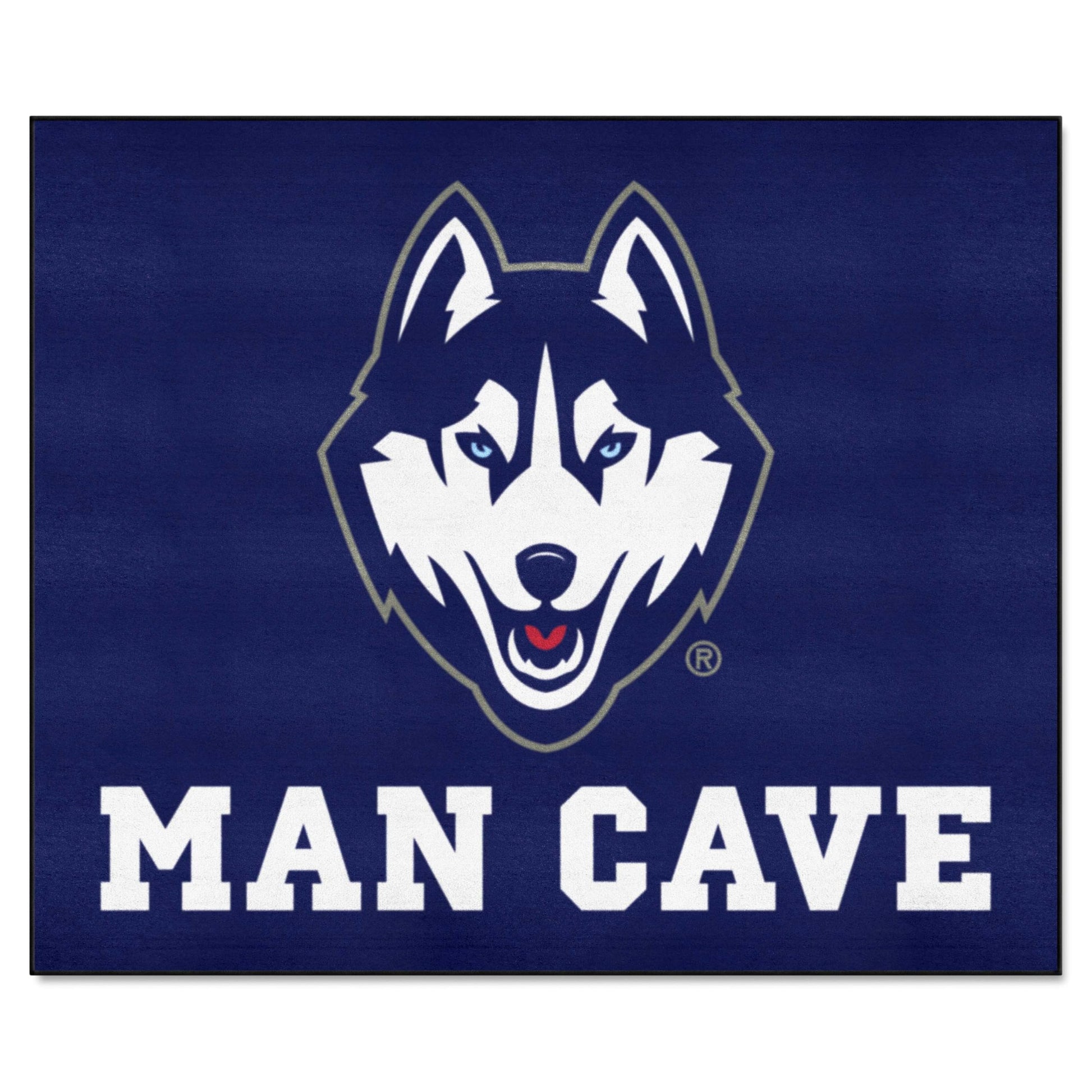 FANMATS 17299 UConn Huskies Man Cave Tailgater Rug - 5ft. x 6ft. Sports Fan Area Rug, Home Decor Rug and Tailgating Mat