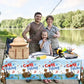 Grehumor 3Pcs Gone Fishing Tablecloth For Fishing Party Supplies Decoration Little Fisherman Themed Table Cover Plastic Disposab