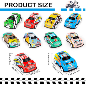 Hxezoc 50 Pack Mini Racing Car for Classroom Prizes, Party Favors for Kids Toddlers 4-8 Years Old, Bulk Pull Back Car Toys for C