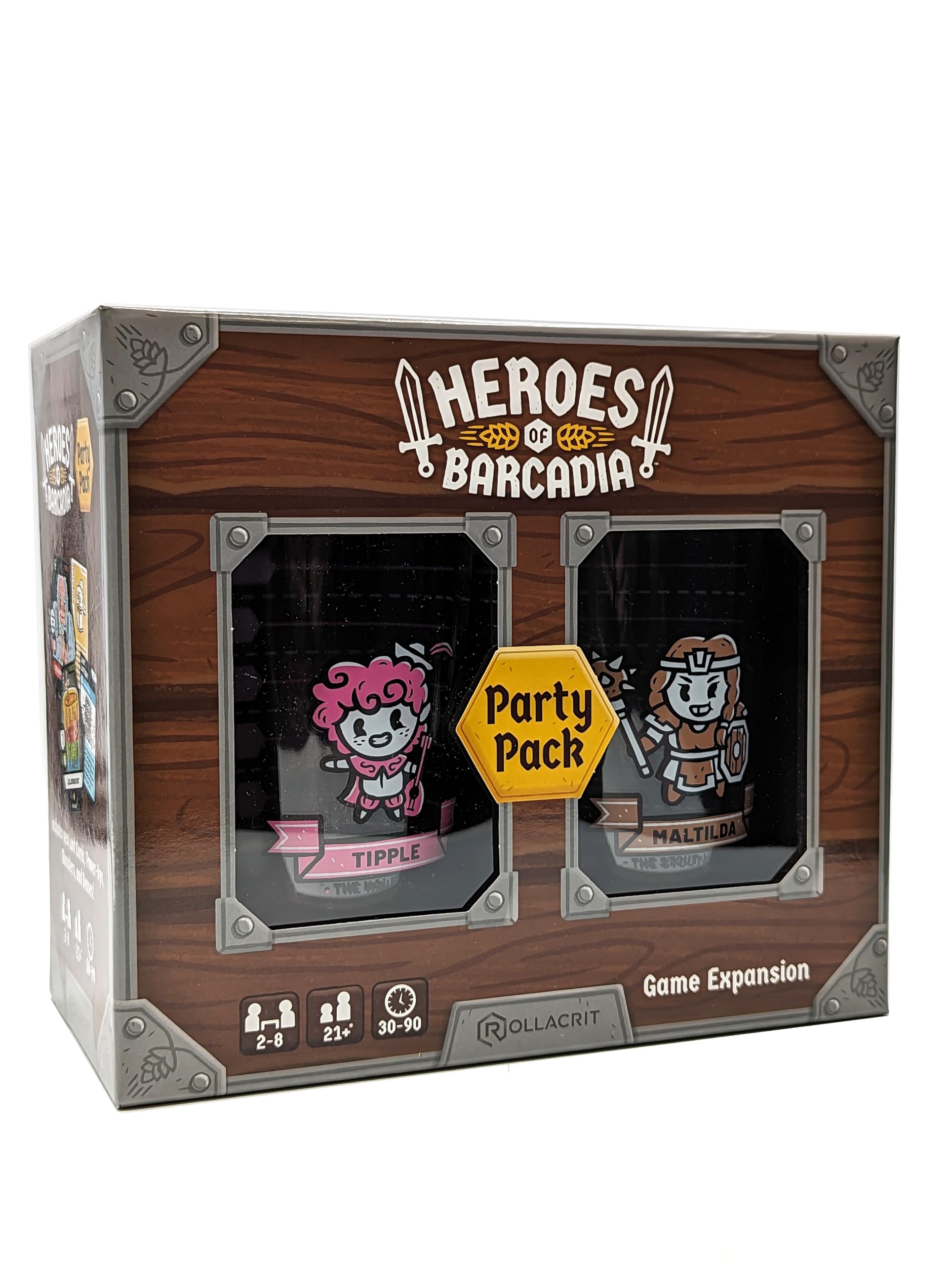 HEROES OF BARCADIA Party Pack Expansion: Add Two More Players to Your RPG Dungeon Exploration Drinking Games Night | New 1st Edition | A Party Games Board Games for mature-themeds with DND Dice and Drinks!