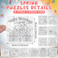 Realspring 24 Pack Happy Birthday Color Your Own Jigsaw Puzzles for Kids 3-5, 4-6, 6-8, Coloring Crafts DIY Paper Puzzles Party