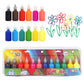 Playkidiz Puff Paint, 24 Pack 3D Fabric Paint, Classic Colors, Permanent Nontoxic Paint Set for Kids, Ages 3+