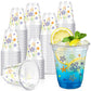 Yuxung 50 Pcs Cartoon Snack Cups 12 oz Disposable Blue Plastic Cups