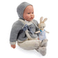 Jc Toys La Baby Original Gray Collection Gift Set | 17' Soft Weighted Body | Made In Spain | Just Like A Real Baby | Blue Eyes | Reborn Berenguer Boutique