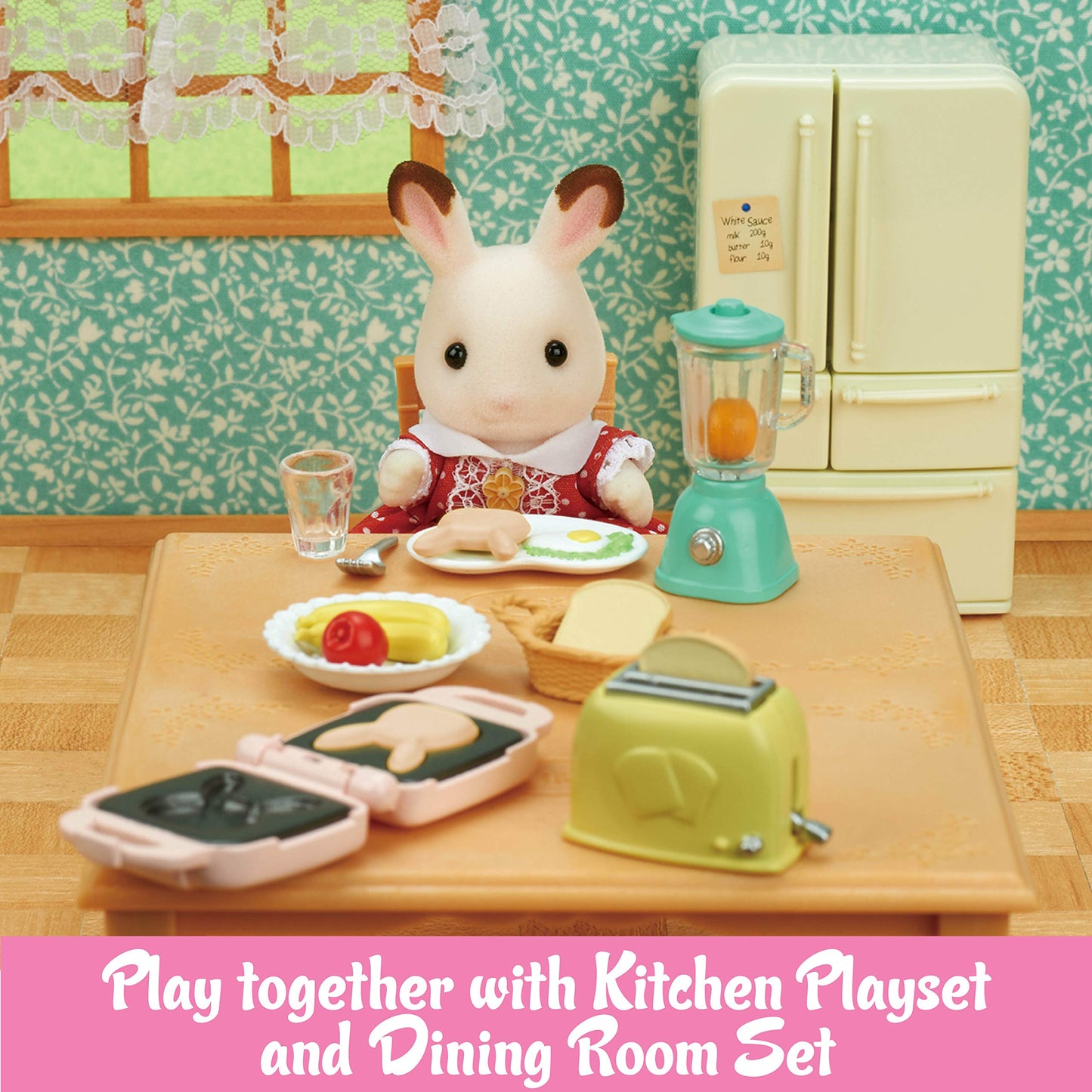 Calico Critters Breakfast Playset - Doll House Furniture & Décor, Small, Multi, Plastic, Model CC1836
