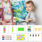 Ylovetoys Kids Art Easel, Adjustable Drawing White Board & Chalk Board, Toddler Standing Easel With Painting Accessories, Gift F