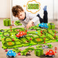 Beby Buty 48PCS Puzzle Race Track Car Set - Green Plastic Toys for Kids Ages 3-6, Ideal Birthday Gifts for Boys