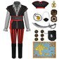 Spooktacular Creations Halloween Boys Costume  Boys Pirate Costume  Kids Pirate Costume with Accessories for Halloween Party Pirate Role Playing(Medium(8-10 yrs))
