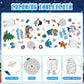 1 Pack Winter Coloring Tablecloth for Kids, Disposable Christmas Paper Tablecloth, Snowman Hello Winter Color-in Activity Table