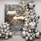 Moxmay Metallic Sliver Balloons Different Sizes, 102 Pcs 18 12 10 5 Inch Sliver Latex Chrome Balloon For Graduation Baby Shower