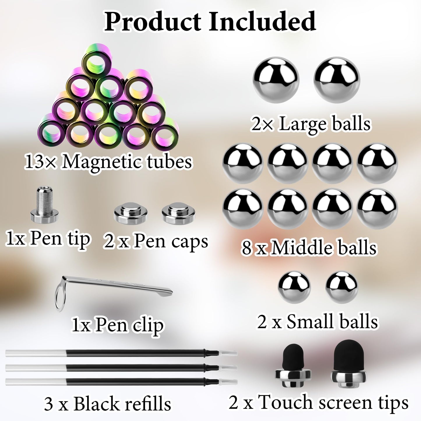Fidget Pen, Decompression Magnet Metal Pen, Magnetic Fidget Toy Pen For Adults, Multifunctional Deformable Magnet Writing Pen, G