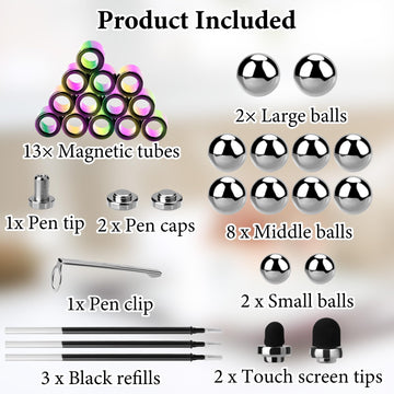 Fidget Pen, Decompression Magnet Metal Pen, Magnetic Fidget Toy Pen For Adults, Multifunctional Deformable Magnet Writing Pen, G