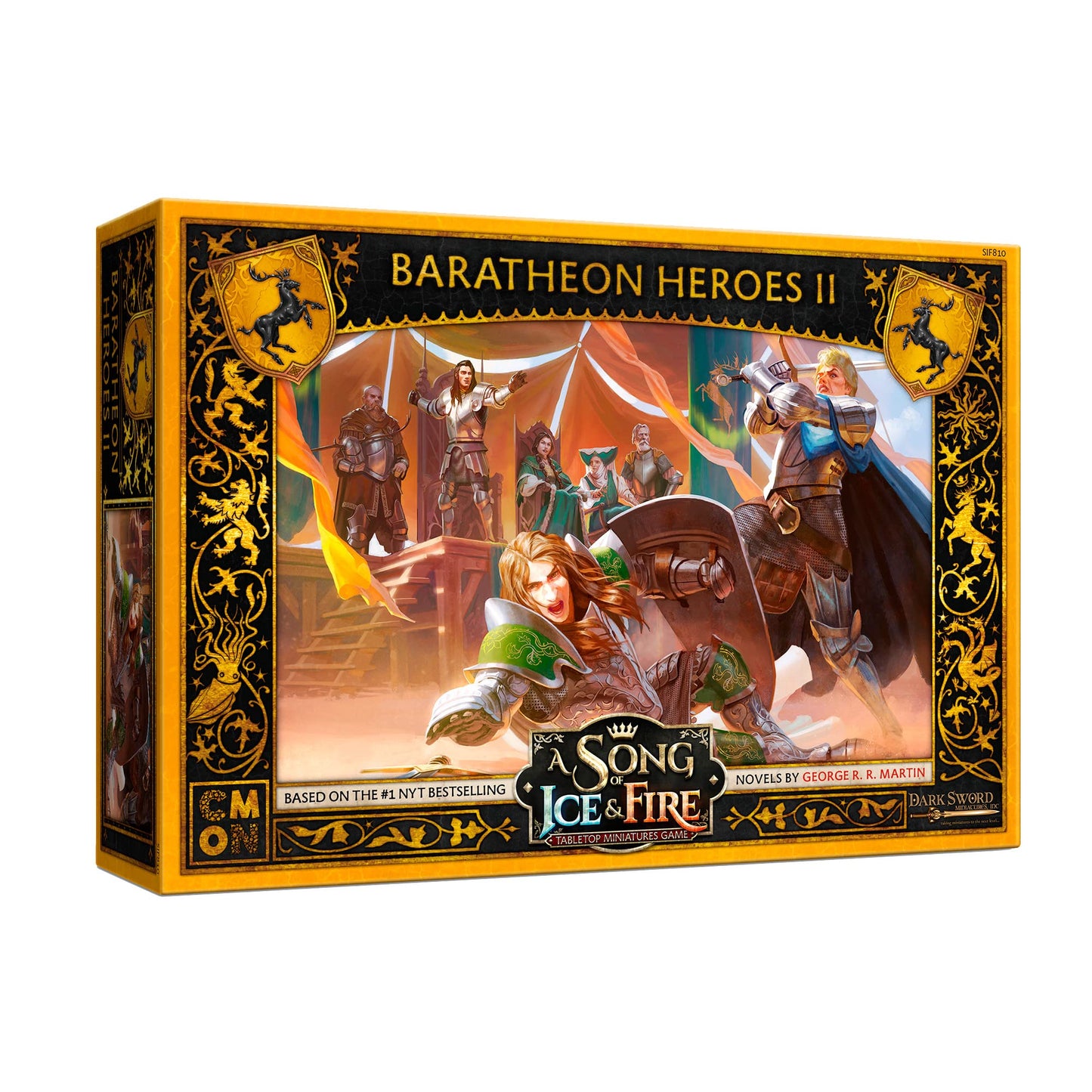 Cmon A Song Of Ice And Fire Tabletop Miniatures Baratheon Heroes Ii Box Set - Leaders Of The Stormlands, Strategy Game For Teens
