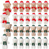 Hiboom 40 Pieces Christmas Stuffed Animal Bear Christmas Small Plush Bear Cute Bear Stuffed Animals Xmas Plush Bear Toys For Bir