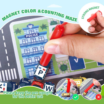 Syahro Magnetic Alphabet Maze, Magnetic Color And Number Maze, Montessori Toys For 3+ Year Old, Toddler Busy Board Game,Preschoo