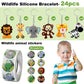 Fumete 121 Pcs Jungle Party Favors Safari Goodie Bags Stuffers For Boys Girls Include Jungle Animal Slap Bracelets Keychains Tem