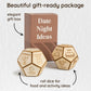 2 Pcs Wooden Dodecahedron Food & Activity Dices Decider, 12 What To Eat And Do For Dinner Decision Dice Date Night Ideas, Valent