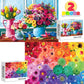 1000 Pieces Flower Puzzles For Adults, 2 Pack Colorful Flowers Jigsaw Puzzles, Spring Plants Rose Daisy Blooms Challenging Funny