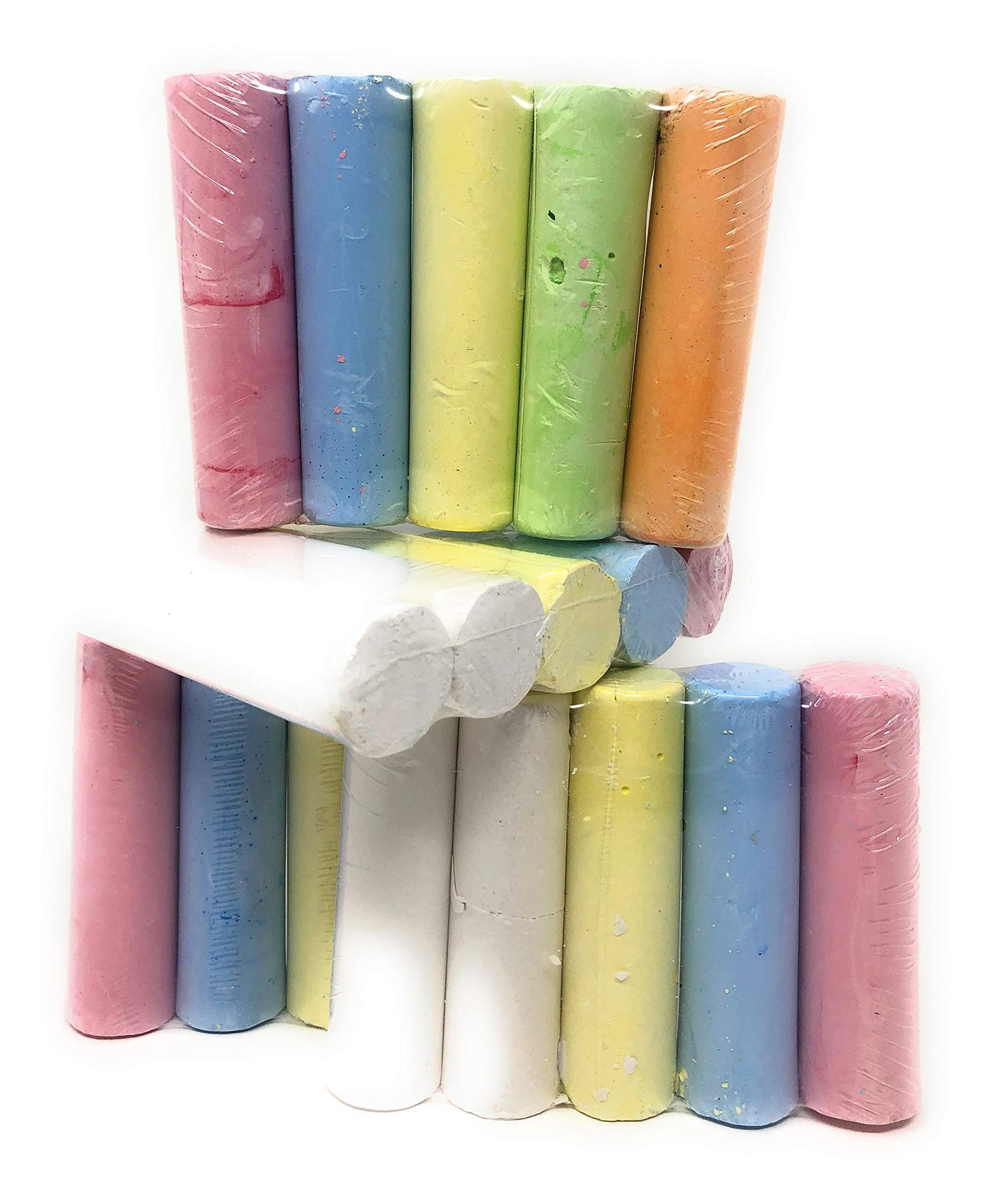 Play Day Sidewalk Chalk, 20 Count, Multi-Color, Model M62020b-c, Durable Chalk for Outdoor Fun