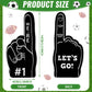 100 Pieces Mini Foam Finger Football Party Favors #1 Sports Fan Foam Finger Football Party Supply Basketball Baseball Soccer Spo