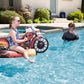 Poolmaster Inflatable Motorcycle Pool Float Toy for Kids, Large Red Vinyl, Model 81752