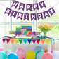 Purple Glitter Happy Birthday Banner Birthday Sign For Backdrop Sparkle Happy Birthday Decorations For Women Girls Purple Birthday Party Wall Door Garland Bunting Banner Birthday Party Supplies