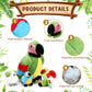 Meooeck 5 Pcs Christmas Macaw Parrot Plush Set 13 Inch Mommy Parrot Stuffed Animal With 4 Cute Plush Baby Parrot In Her Belly So